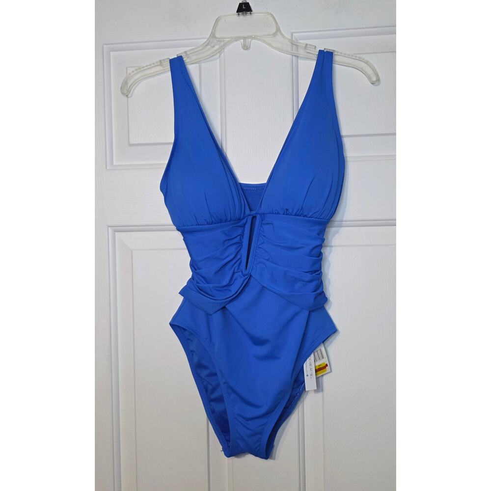 Bleu‎ by Rod Beattie Molded-Cup One-Piece Swimsuit Blue Women's 6 NWT